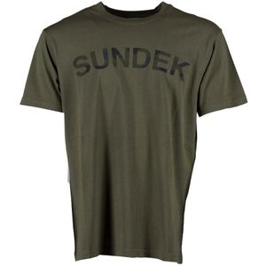 Sundek, Tops, Heren, Groen, S, T-Shirt Sundek-T-Shirt