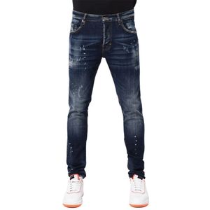 My Brand, Basis Blauwe Skinny Jeans voor Heren Blauw, Heren, Maat:W30