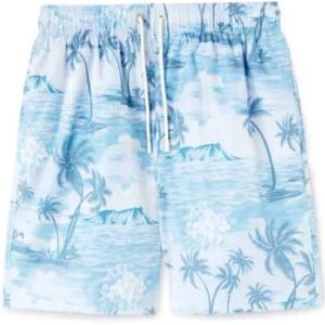 Palm Angels, Badkleding, Heren, Blauw, S, Grafische Print Zwemshorts Sunset Design