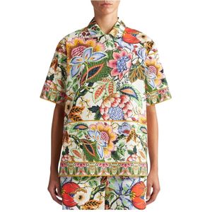 Etro, Blouses & Shirts, Dames, Veelkleurig, S, Katoen, Bloemenprint Katoenen Overhemden