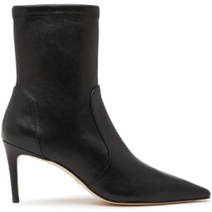 Stuart Weitzman, 75 Stretch Bootie Zwart, Dames, Maat:36 EU