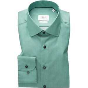 Eterna, Overhemden, Heren, Groen, L, Katoen, Groen Business Overhemd Comfort Fit