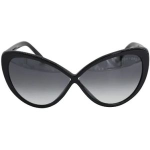 Tom Ford Pre-owned, Pre-owned, Dames, Zwart, ONE Size, Pre-owned Plastic sunglasses