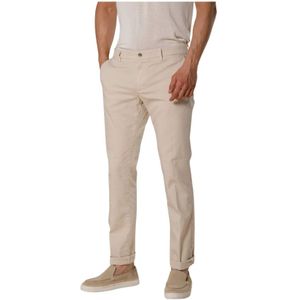 Mason's, Broeken, Heren, Beige, M, Katoen, Stretch Satin Chino Broek New York