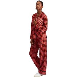 La DoubleJ, Luxe zijden pyjama set Rood, Dames, Maat:2XL