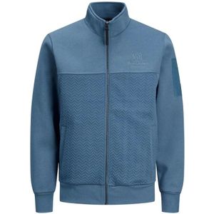 Jack & Jones, Sweatshirts & Hoodies, Heren, Blauw, S, Blauwe Full Zip Sweater