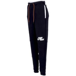 Jordan, Broeken, Heren, Zwart, XS, Katoen, Jumpman Fleece Broek Zwart/Wit