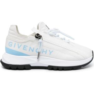 Givenchy, Witte Logo Print Sneakers Wit, Dames, Maat:37 EU