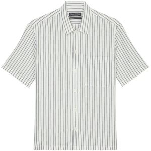 Marc O'Polo, Overhemden, Heren, Wit, XL, Katoen, kortemouwenshirt