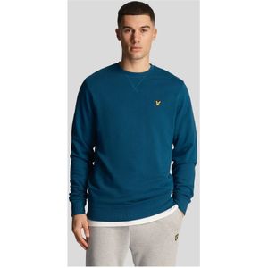 Lyle & Scott, Sweatshirts & Hoodies, Heren, Blauw, M, Katoen, Navy Crew Neck Sweatshirt