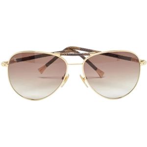Louis Vuitton Vintage, Pre-owned, Dames, Bruin, ONE Size, Pre-owned Coated canvas sunglasses