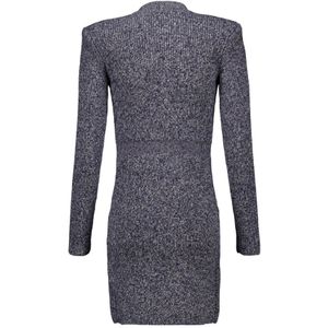 Elisabetta Franchi, Kleedjes, Dames, Blauw, L, Donkerblauwe Jurk