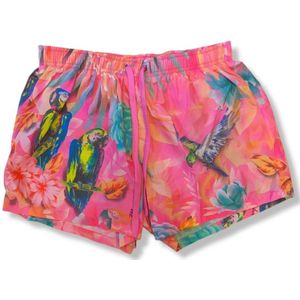 Moschino, Korte Boxerflower Zwembroek Roze, Heren, Maat:S