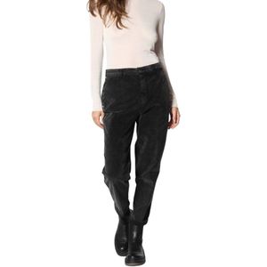 Mason's, Urban Velvet Twill Chino Broek Zwart, Dames, Maat:S