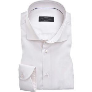 John Miller, Witte Business Overhemd Jurk Slim Fit Wit, Heren, Maat:L