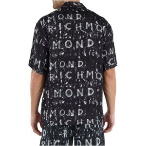 John Richmond, Overhemden, Heren, Zwart, S, Heren Casual Overhemd