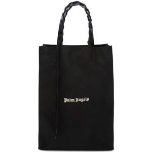 Palm Angels, Tassen, Heren, Zwart, ONE Size, Katoen, Tote Bags