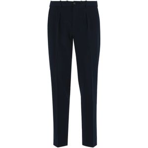 Circolo 1901, Blauwe Chino Broek Premium Piquet Blauw, Heren, Maat:XL