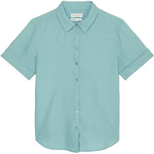 Marc O'Polo, Blouses & Shirts, Dames, Groen, 3Xl, Linnen, Reguliere korte linnen blouse