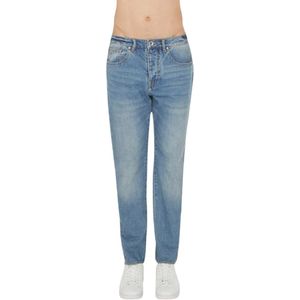 Armani Exchange, Blauwe Tapered Fit Jeans Blauw, Heren, Maat:W30