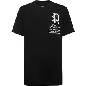 Philipp Plein, Tops, Heren, Zwart, 4Xl, Stijlvol Grafisch T-shirt voor Mannen