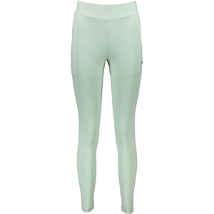 Fila, Broeken, Dames, Groen, XL, Katoen, Groene elastische leggings met subtiel borduursel