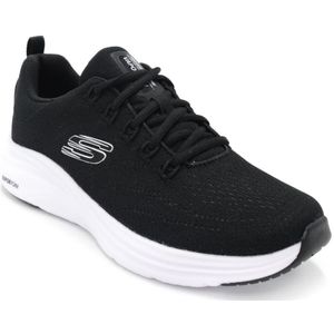 Skechers, Schoenen, Dames, Zwart, 40 EU, Zwarte Sneakers Stof Rubberen Zool