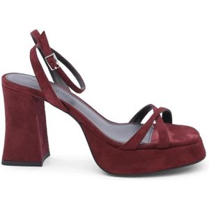 Hugo Boss, Flat Sandalen Rood, Dames, Maat:38 EU