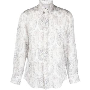 Brunello Cucinelli, Overhemden, Heren, Beige, XL, Casual Shirts
