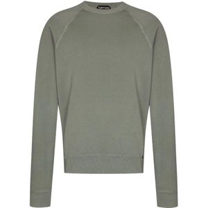 Tom Ford, Sweatshirts & Hoodies, Heren, Grijs, L, Katoen, Grijze Katoenen Sweatshirt met Lange Mouwen