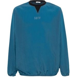 Sotf, Jassen, Heren, Blauw, L, Vintage Waterdichte Crewneck Sweatshirt