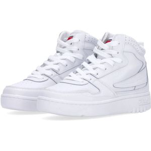 Fila, Schoenen, Heren, Wit, 45 EU, Suède, Witte High-Top Sneaker Vetersluiting