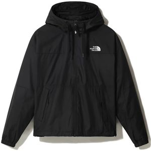 The North Face, Zwarte windbreaker met logo print voor dames Zwart, Dames, Maat:L