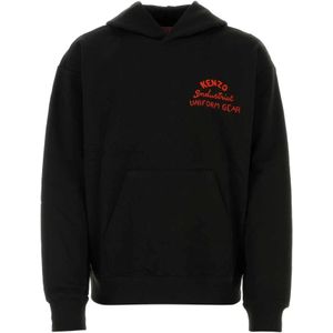 Kenzo, Sweatshirts & Hoodies, Heren, Zwart, L, Katoen, Zwart Oversized Sweatshirt