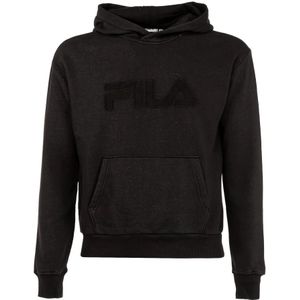 Fila, Sweatshirts & Hoodies, Dames, Zwart, XS, Katoen, Sportieve Zwarte Hoodie voor Vrouwen