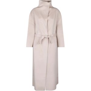 Calvin Klein, Chateau Grey Wool Coat Grijs, Dames, Maat:S