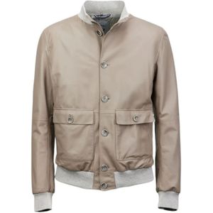 Gimo's, Jassen, Heren, Beige, 3Xl, Leer, Leather Jassen