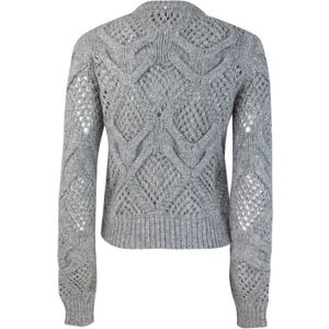 Sportmax, Truien, Dames, Grijs, S, Grijze Sweaters Lana Polyamide Warm