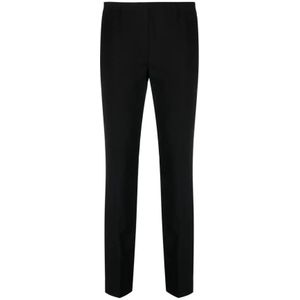 P.a.r.o.s.h., Broeken, Dames, Zwart, S, Wol, Zwarte Slim-Fit Wollen Broek