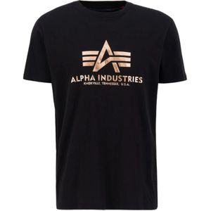 Alpha Industries, Tops, Heren, Zwart, 2Xl, Katoen, Heren Lifestyle T-shirt