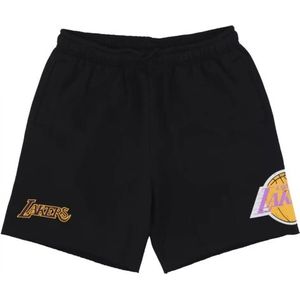 Mitchell & Ness, Korte broeken, Heren, Zwart, XL, NBA Postgame Vintage Logo Fleece Shorts