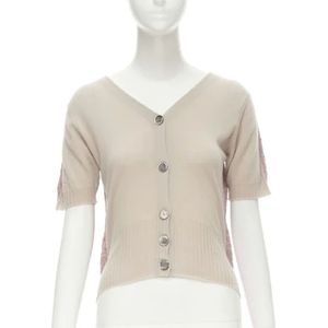Louis Vuitton Vintage, Pre-owned, Dames, Beige, M, Polyester, Pre-owned Fabric tops
