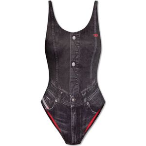 Diesel, Bfsw-Slia badpak Zwart, Dames, Maat:S