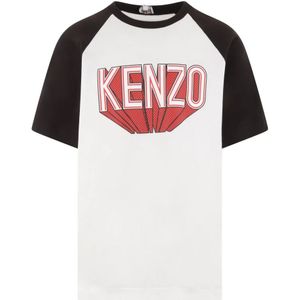 Kenzo, Tops, Heren, Beige, M, Katoen, Beige T-shirts en Polos met 3D Print