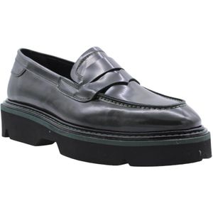 Pertini, Schoenen, Dames, Groen, 38 EU, Stijlvolle Moccasin Loafers