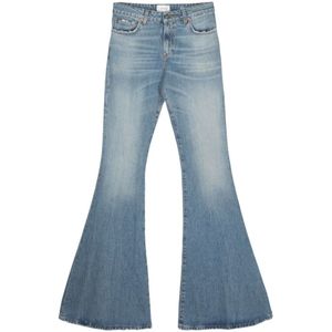 Haikure, Jeans, Dames, Blauw, W29, Denim, Versleten Wide Leg Denim Jeans