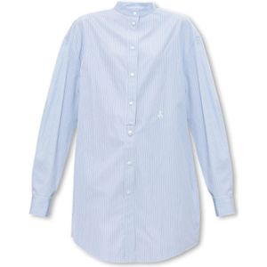 Jil Sander, Blouses & Shirts, Dames, Blauw, S, Katoen, Oversized shirt