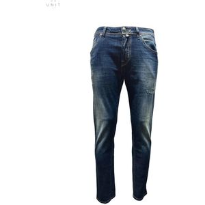 Jacob Cohën, Jeans, Heren, Blauw, W36, Katoen, Vintage Dark Washed Slim-Fit Blauwe Jeans