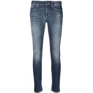 Dondup, Jeans, Dames, Blauw, W24, Katoen, Klassieke Monroe 5-Pocket Jeans