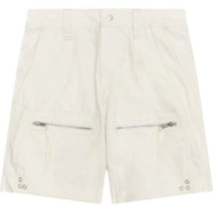 Isabel Marant, Korte broeken, Heren, Beige, W36, Katoen, Katoen Ecru Shorts met Ritszakken